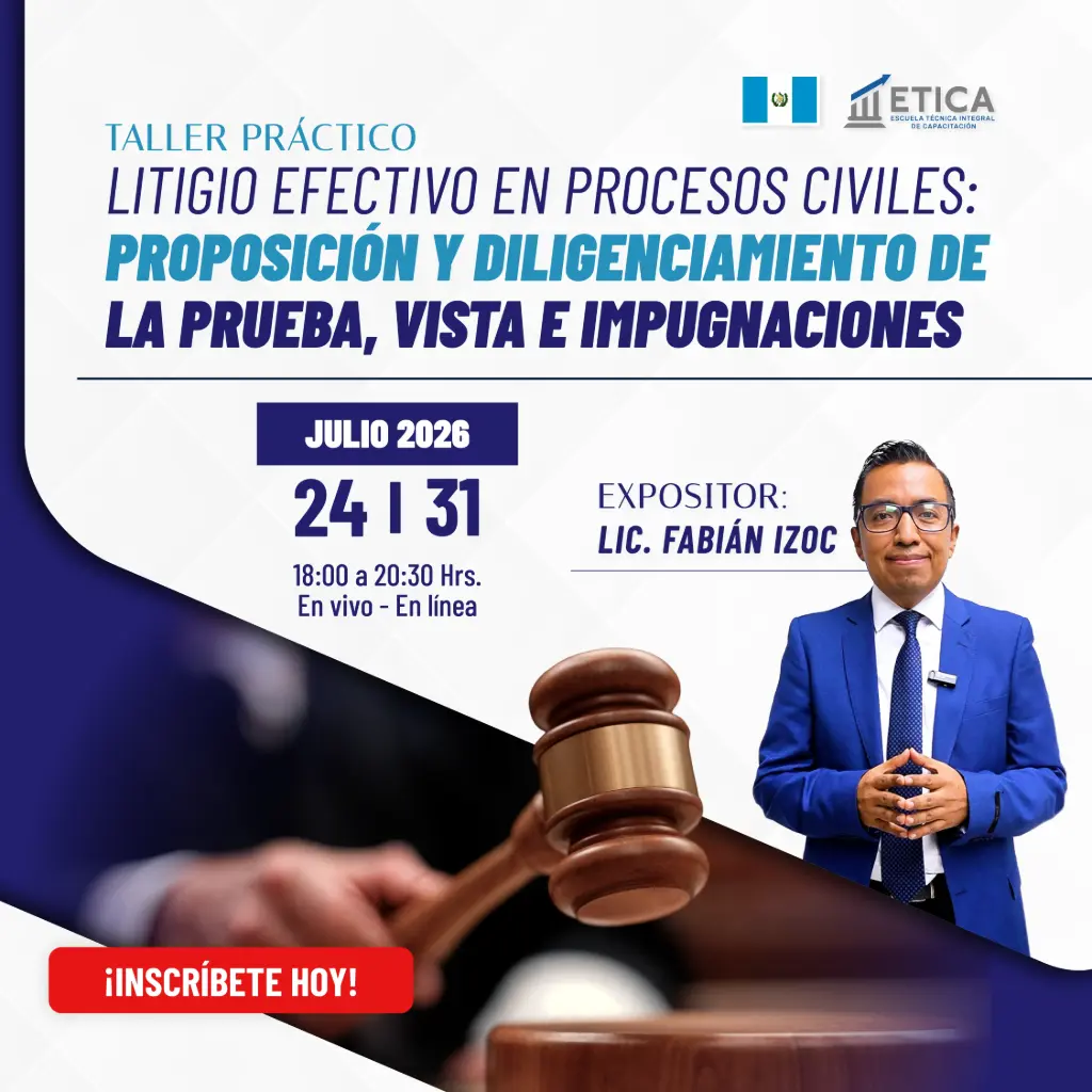 Taller Práctico - Litigio Efectivo en Procesos Civiles: Proposición y Diligenciamiento de la Prueba; Vista e Impugnaciones